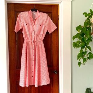 Vintage red midi dress